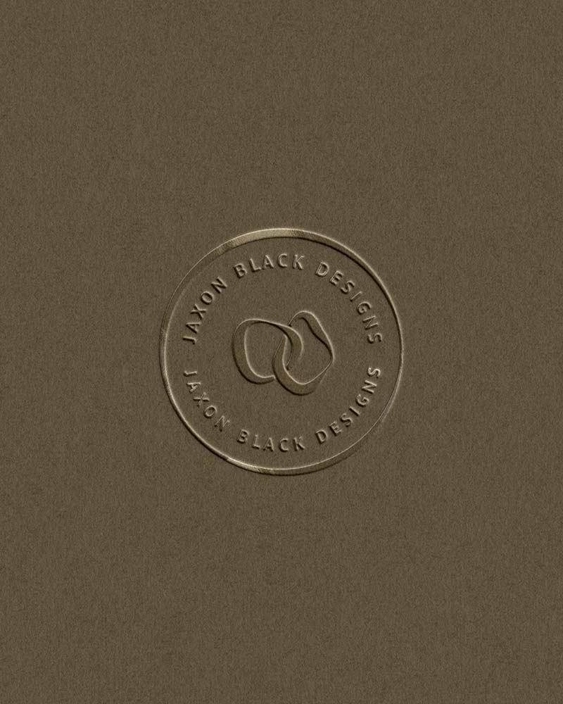 Circular Logo Stamp for Jaxon Black Designs by Everwest Design Studio in Bend, Oregon