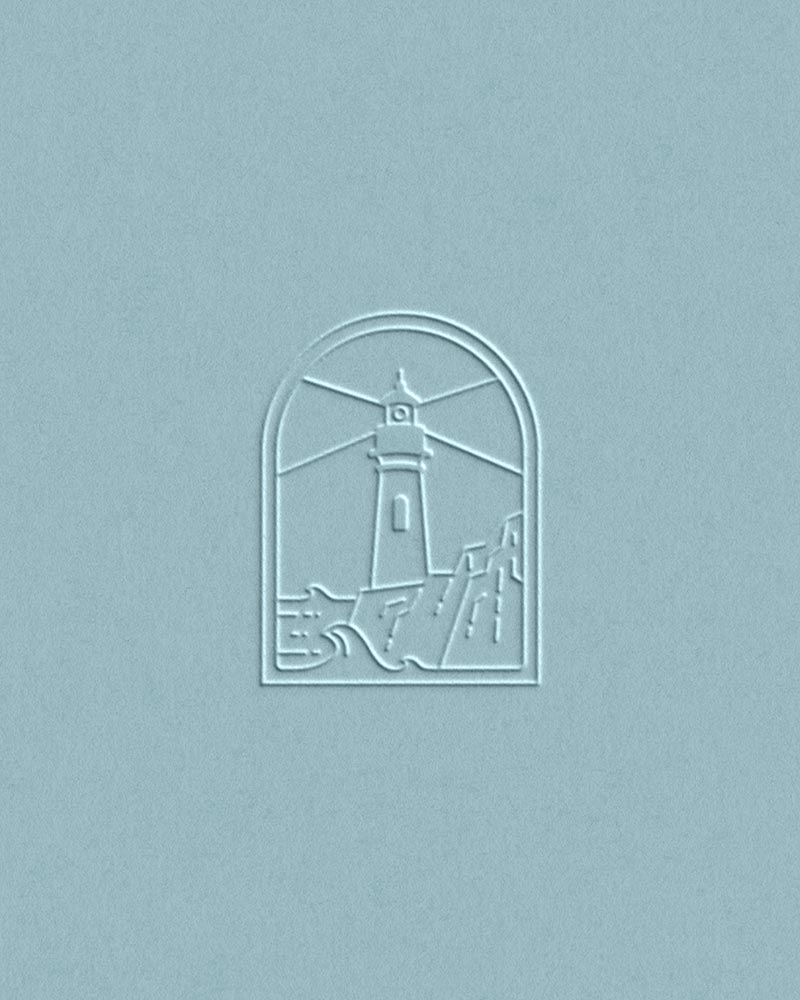 Coastal Lighthouse Logo Illustration by Everwest Design Studio in Bend, Oregon