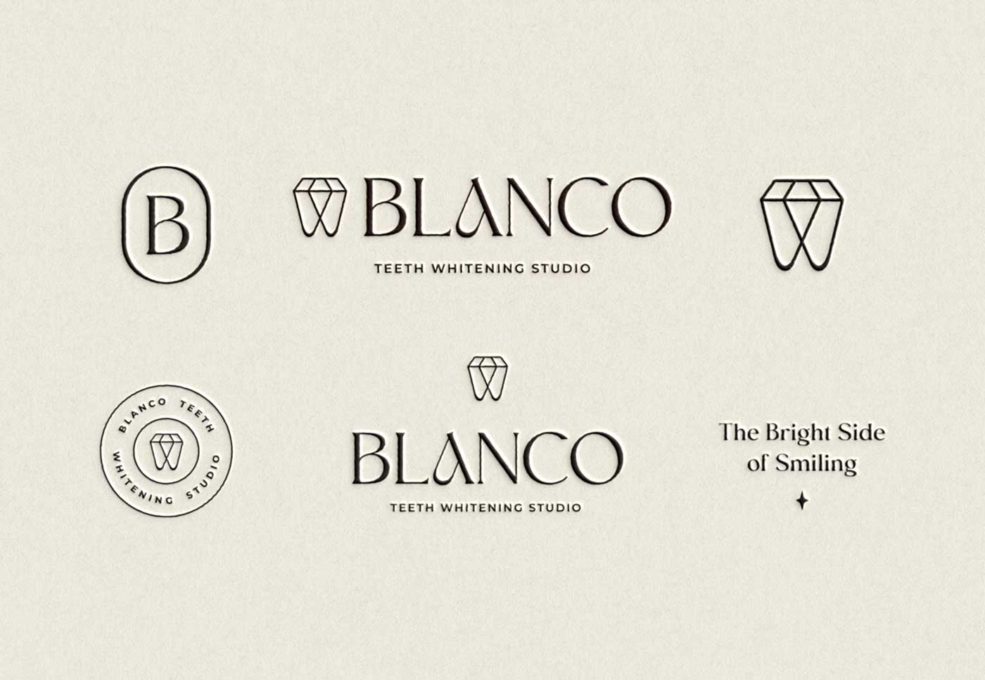 Logo Suite Design Variations for Blanco Teeth Whitening Studio